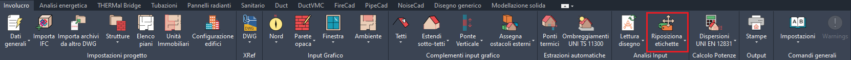 Icona Riposiziona Etichette