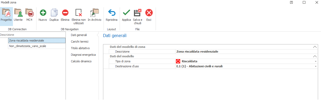 Archivio Modelli Zona
