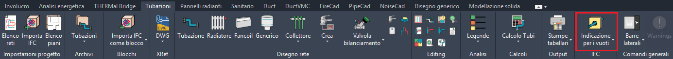 Indicazione Vuoti
