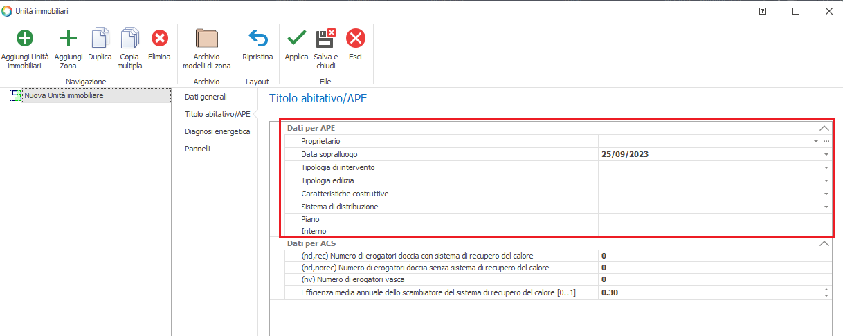 UI Titolo Abilitativo 0