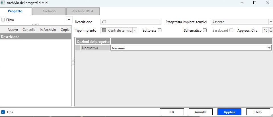 Dati Progetto FireCAD