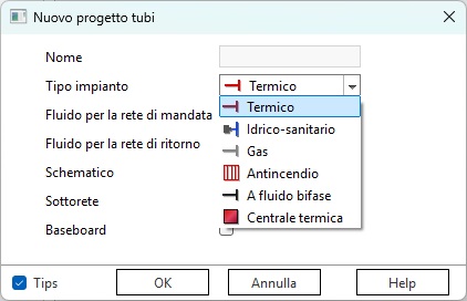 Selezione Tipo Impianto