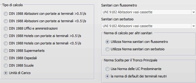 Tipo di Calcolo Sanitario