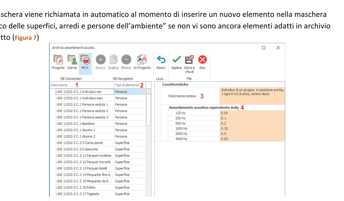 Maschera Archivio assorbimenti acustici