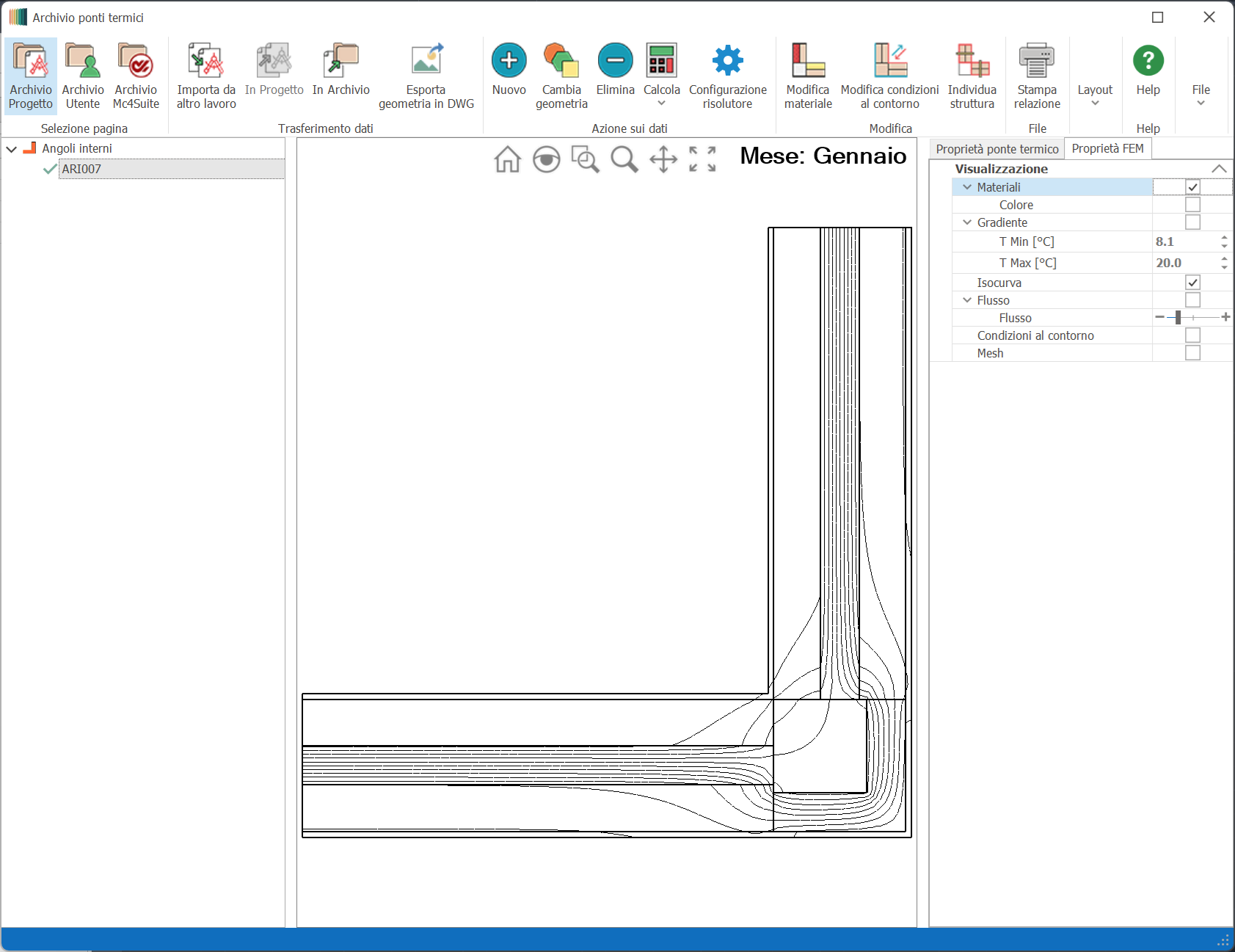 Visualizzazione flusso e mesh